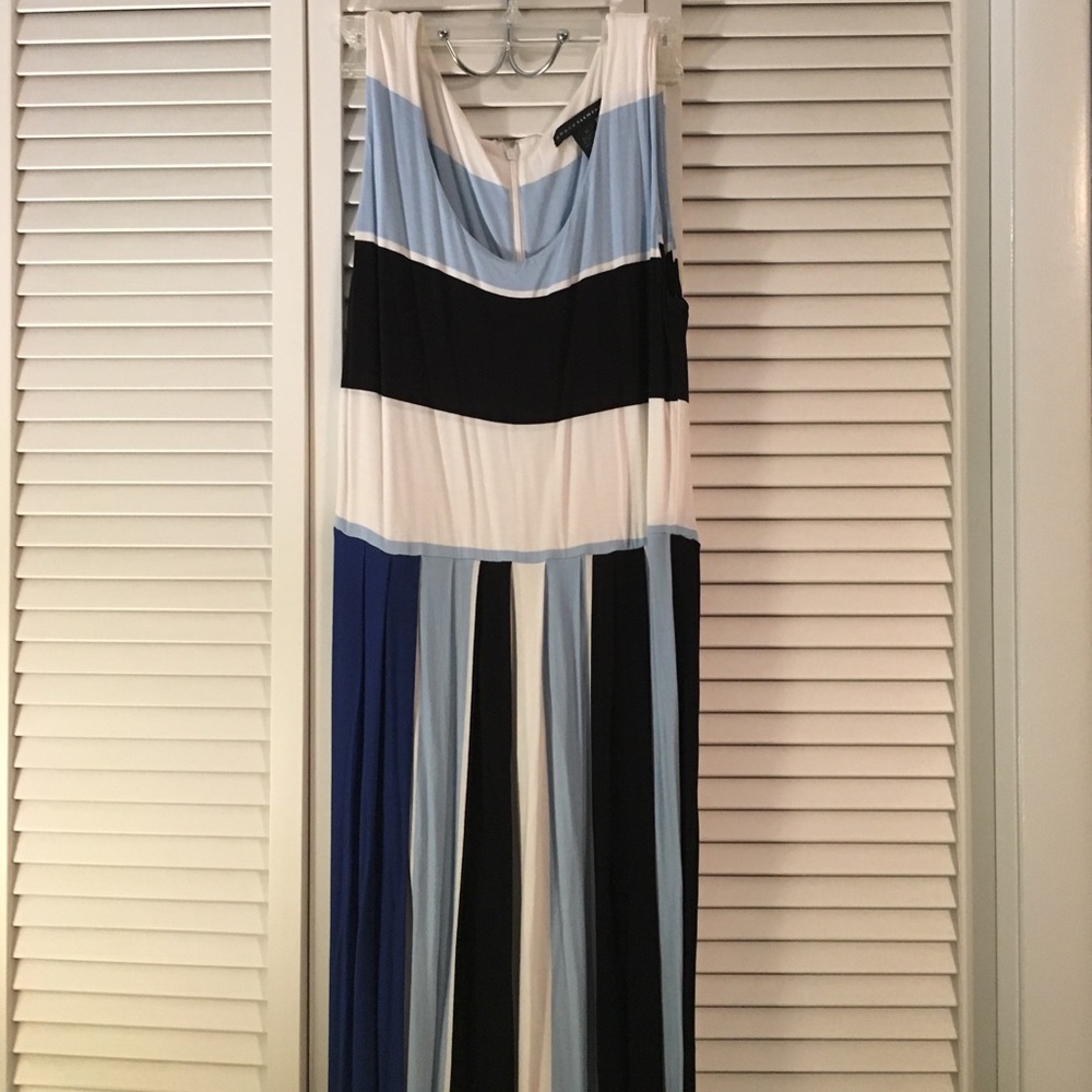 Blue/black/white dress-maxi-medium